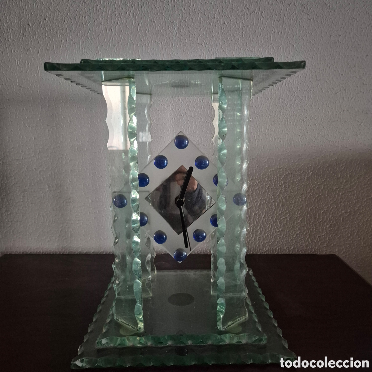 Vintage: Reloj mesa cristal/ 118