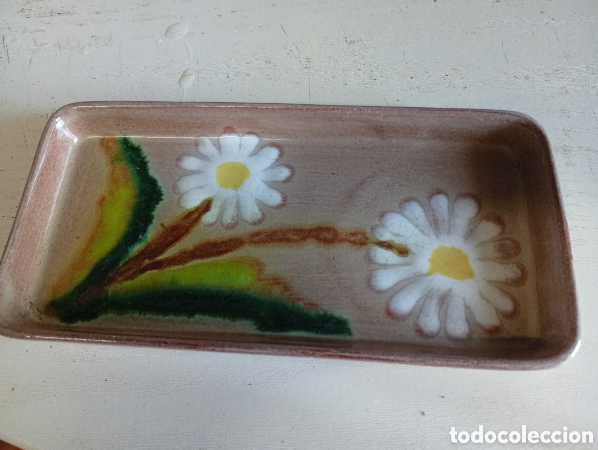 Vintage: Peque&ntilde;a bandeja de terracota