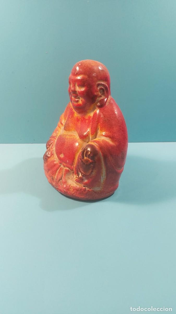 Vintage: Buda de cer&aacute;mica esmaltada, hucha. - Foto 3