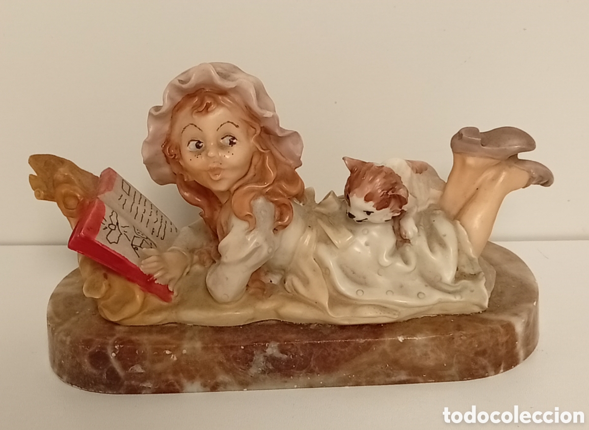 Vintage: FIGURA DE GIUSEPPE ARMANI VINTAGE NI&Ntilde;A Y GATO