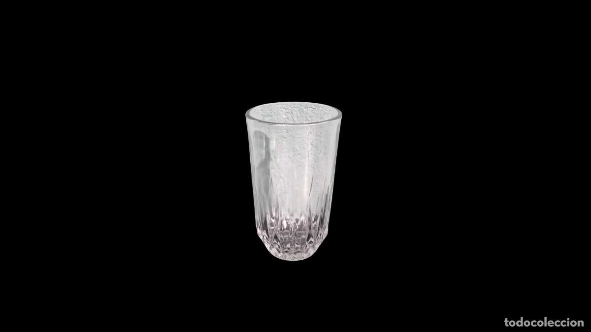 Vintage: Vaso de Cristal Vintage con Rayos en el Vidrio