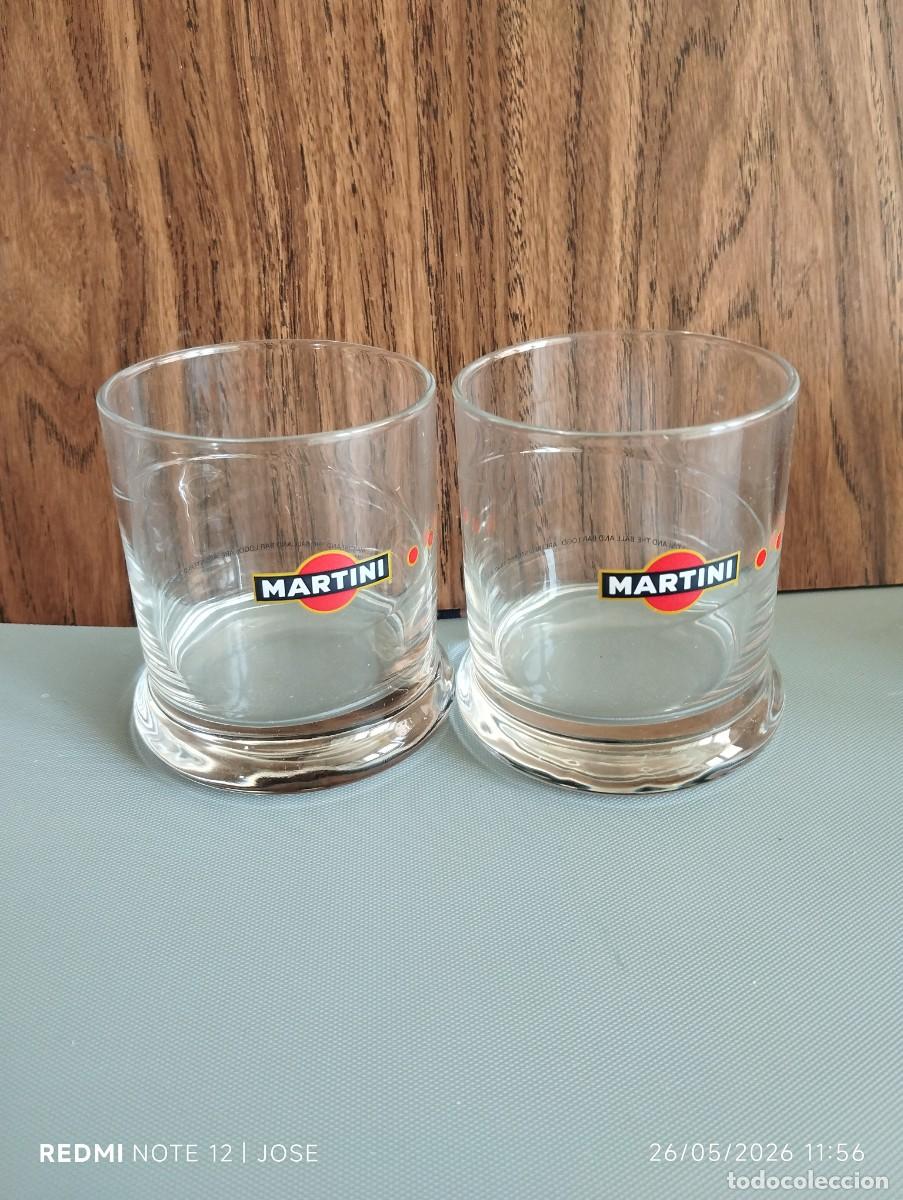 Vintage: Dos vasos cristal de Martini -610