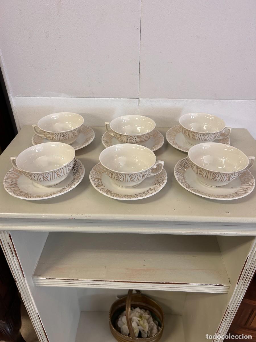 Vintage: Tazas con platillos Santa Clara