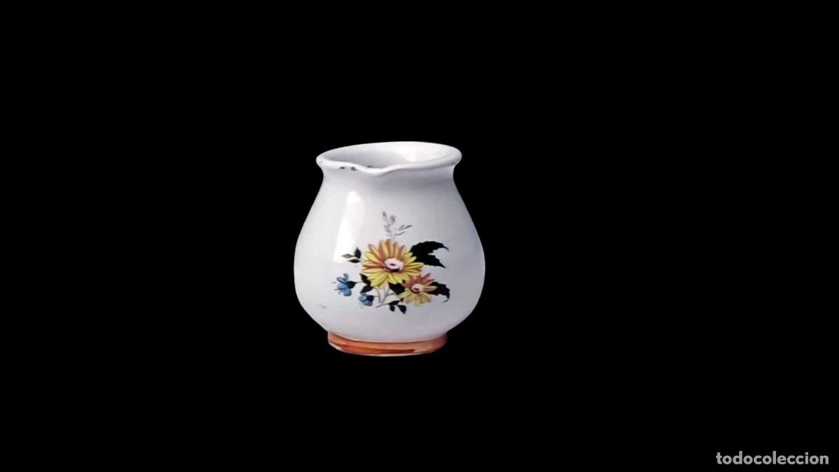Vintage: Jarra de Cer&aacute;mica Popular Tipo Murciana &ndash; Flores Pintadas a Mano &ndash; Vintage A&ntilde;os 60/70