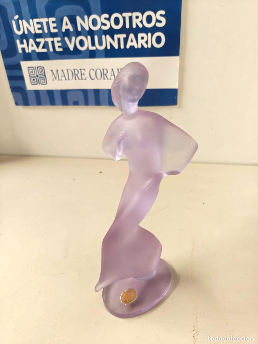Vintage: Escultura Art D&eacute;co de cristal lavanda de 1930