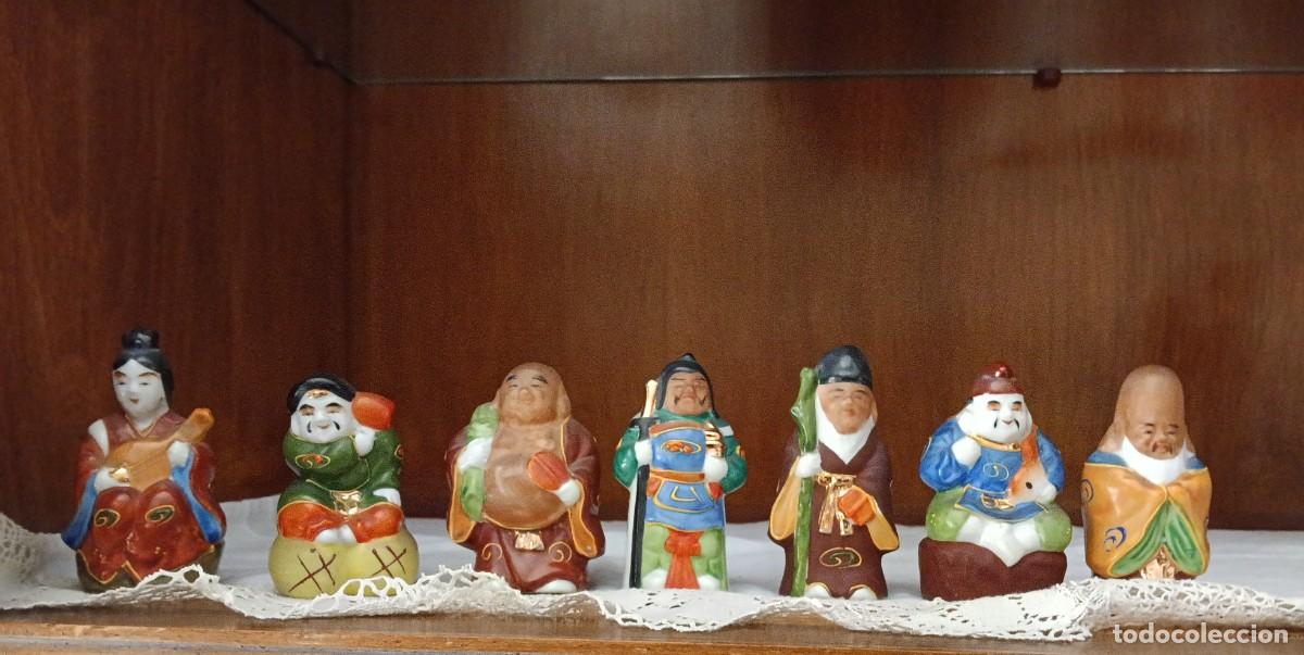 Vintage: Lote de 7 figuras japonesas &ndash; Shichifukujin (Siete Dioses de la Fortuna)