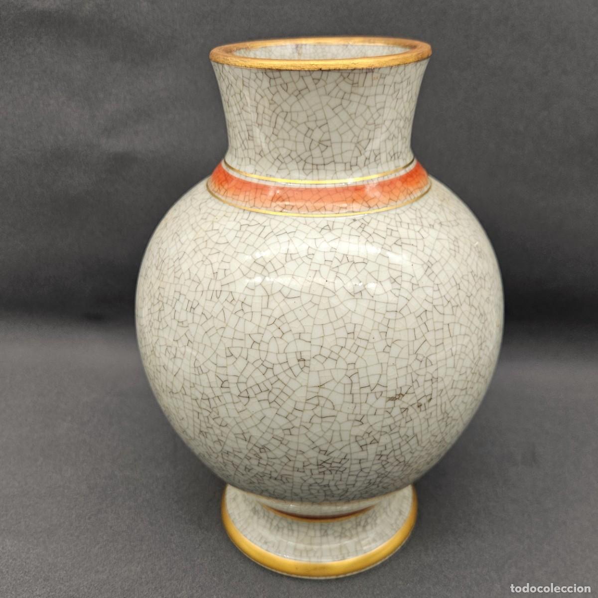 Vintage: Jarr&oacute;n de cer&aacute;mica craquelada de Royal Copenhagen, Dinamarca. 1950 - 1960
