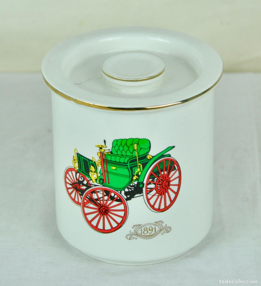 Vintage: Tarro de cocina de porcelana de la casa San Claudio