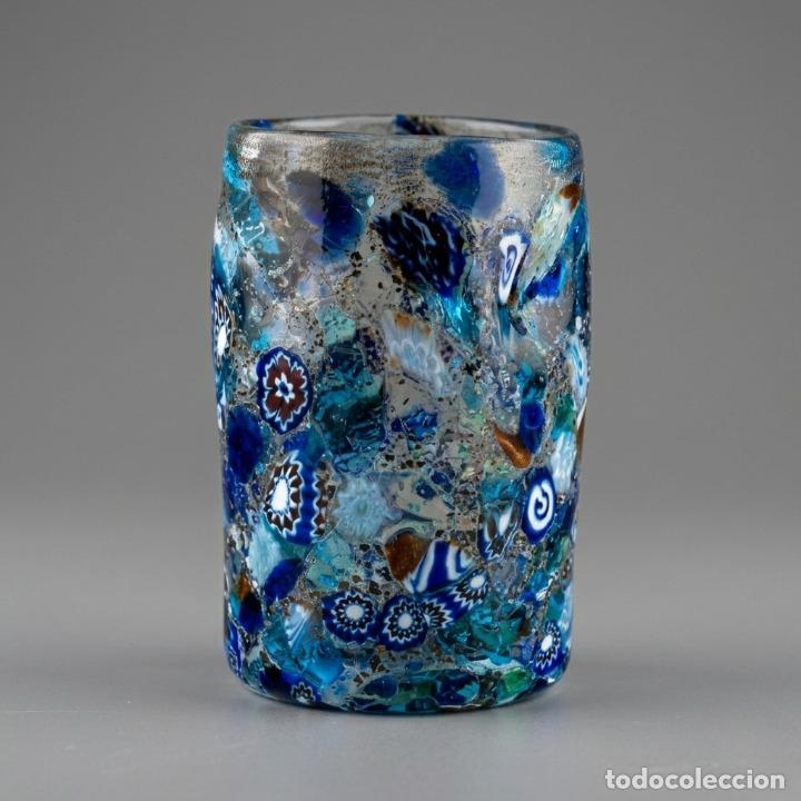 Vintage: Jarr&oacute;n de cristal de Murano Millefiori vintage - Hecho a mano - 11,5 cm de altura