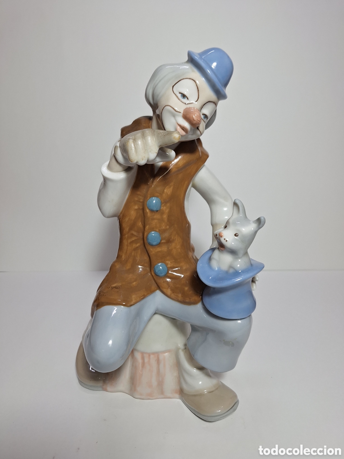 Vintage: Figura cer&aacute;mica payaso Tengra. Vintage.