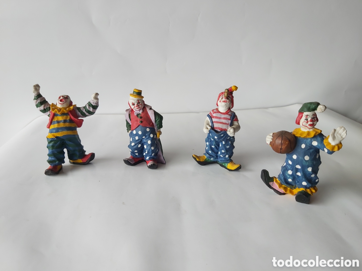 Vintage: Figuras Cer&aacute;mica Payasos Vintage (4 unidades)