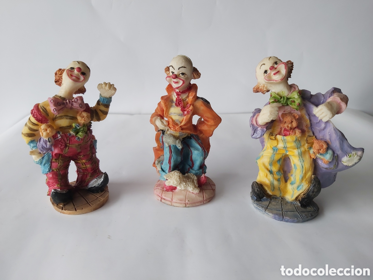Vintage: Lote Figuras de Cer&aacute;mica de Payasos Vintage.