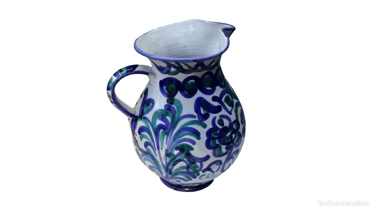 Vintage: JARRA / BOTIJO DE CER&Aacute;MICA PINTADA A MANO - ESTILO FAJALAUZA GRANADA - VINTAGE A&Ntilde;OS 60/70