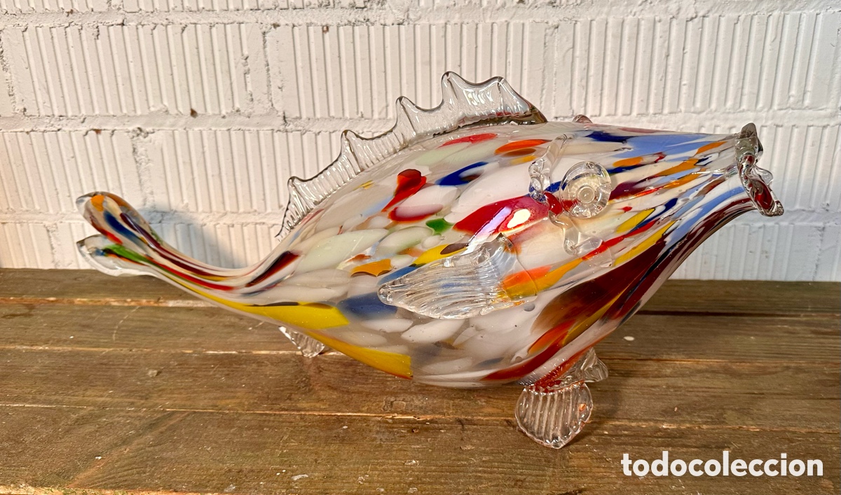 Vintage: PEZ MURANO. TAMA&Ntilde;O GRANDE. 65 cms. RETRO VINTAGE.