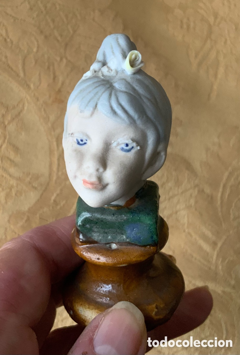 Vintage: BUSTO NI&Ntilde;A VINTAGE PELO GRIS, RAM&Oacute;N INGL&Eacute;S VALENCIA