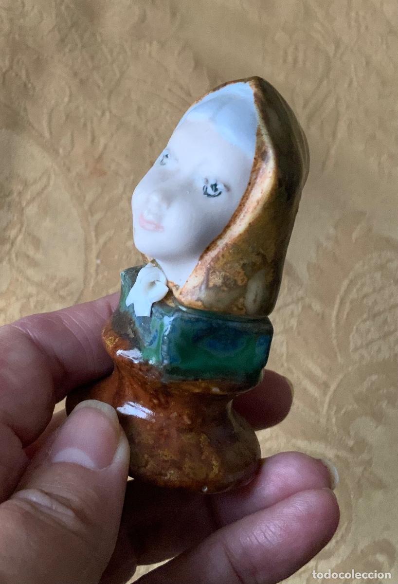 Vintage: BUSTO DE PORCELANA VINTAGE NI&Ntilde;A CON PA&Ntilde;UELO OCRE INGL&Eacute;S, VALENCIA