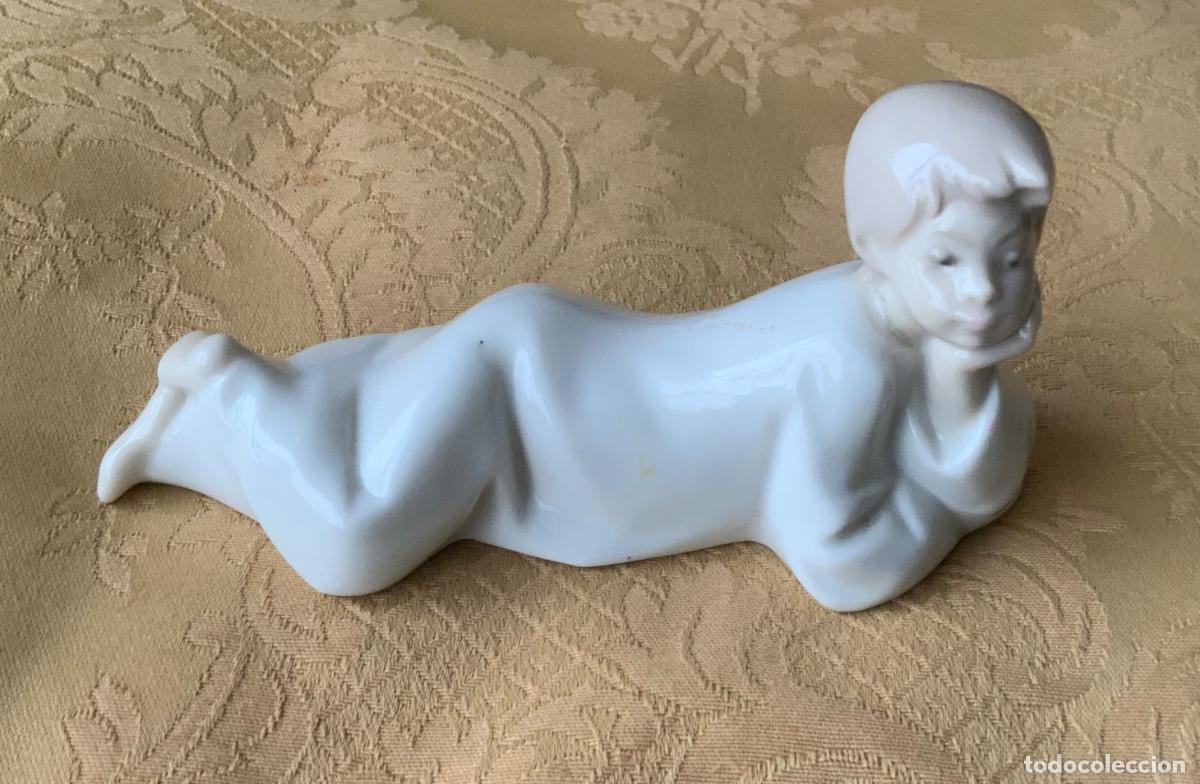Vintage: FIGURA PORCELANA LLADRO &Aacute;NGEL TUMBADO SIN ALAS