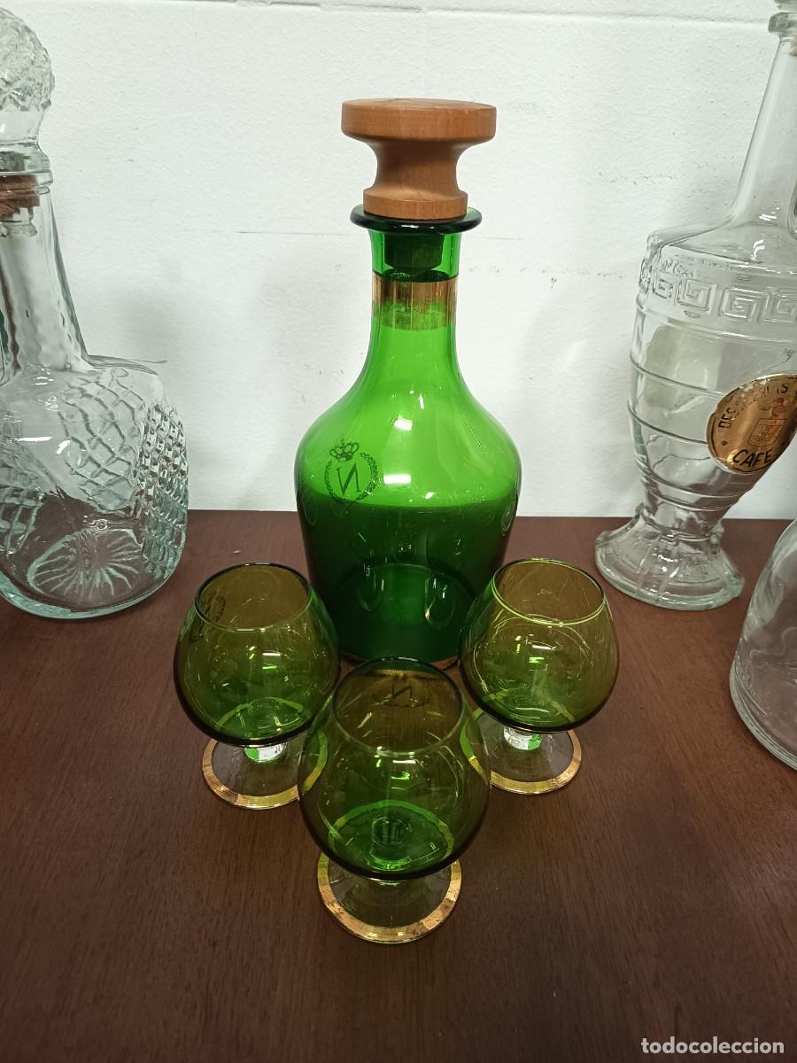 Vintage: Juego licorera y copas Napole&oacute;n