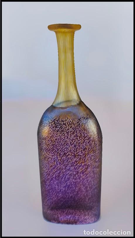 Vintage: EXCEPCIONAL JARR&Oacute;N LAVANDA FAVRILE IRIDISCENTE DEL DISE&Ntilde;ADOR BERTIL VALLIEN KOSTA BODA ATELJ&Eacute; - ORIG