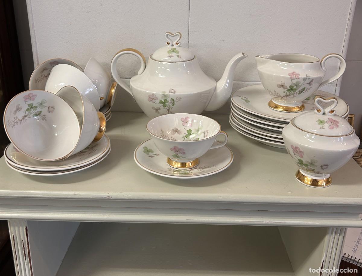 Vintage: Juego de t&eacute; y postre Oro