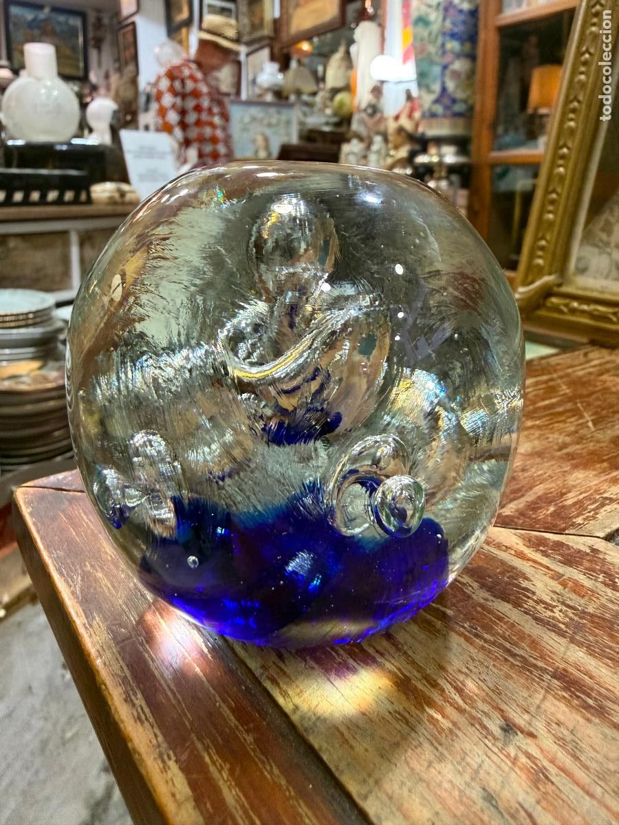 Vintage: BOLA PISA PAPELES CRISTAL DE MURANO - MEDIDA 9 CM - VINTAGE
