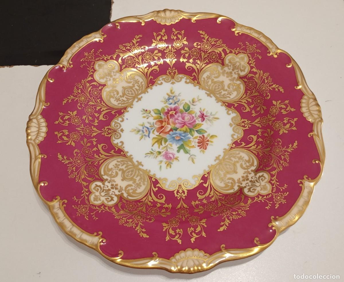 Vintage: RARO Y ELEGANTE PLATO DE GABINETE DE PORCELANA FINA DE LA MARCA MINTON, VINTAGE DE LOS A&Ntilde;OS 40