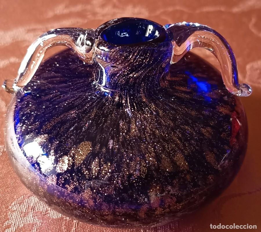 Vintage: BOTELLA PERFUMERO CON TAP&Oacute;N DE CRISTAL DE MURANO. FABBRI EDITORI. VINTAGE