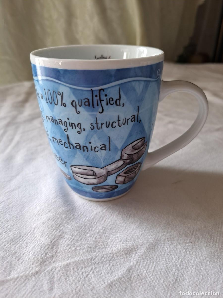 Vintage: Bonita Taza de porcelana fina con historia y her&aacute;ldica Ingeniero excelente
