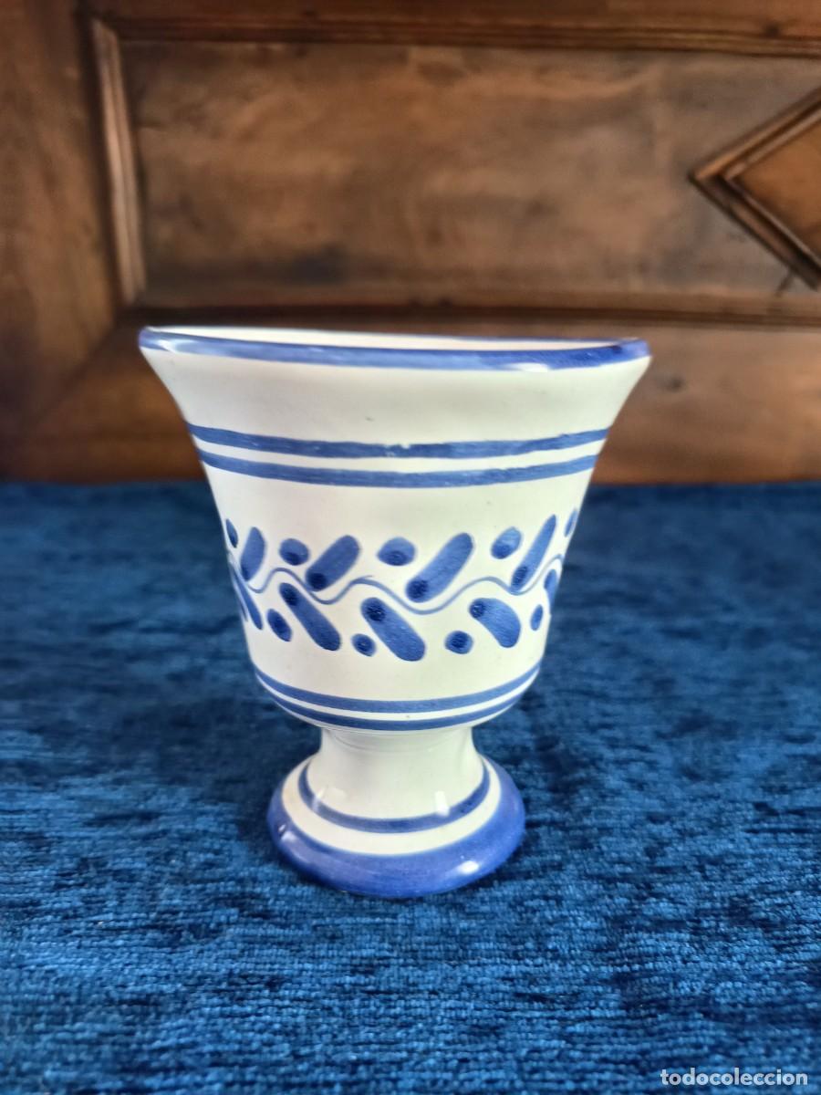 Vintage: Copa de cer&aacute;mica decorada