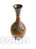 Vintage: Vintage brass India Enamel Floral Vase Penco Industries