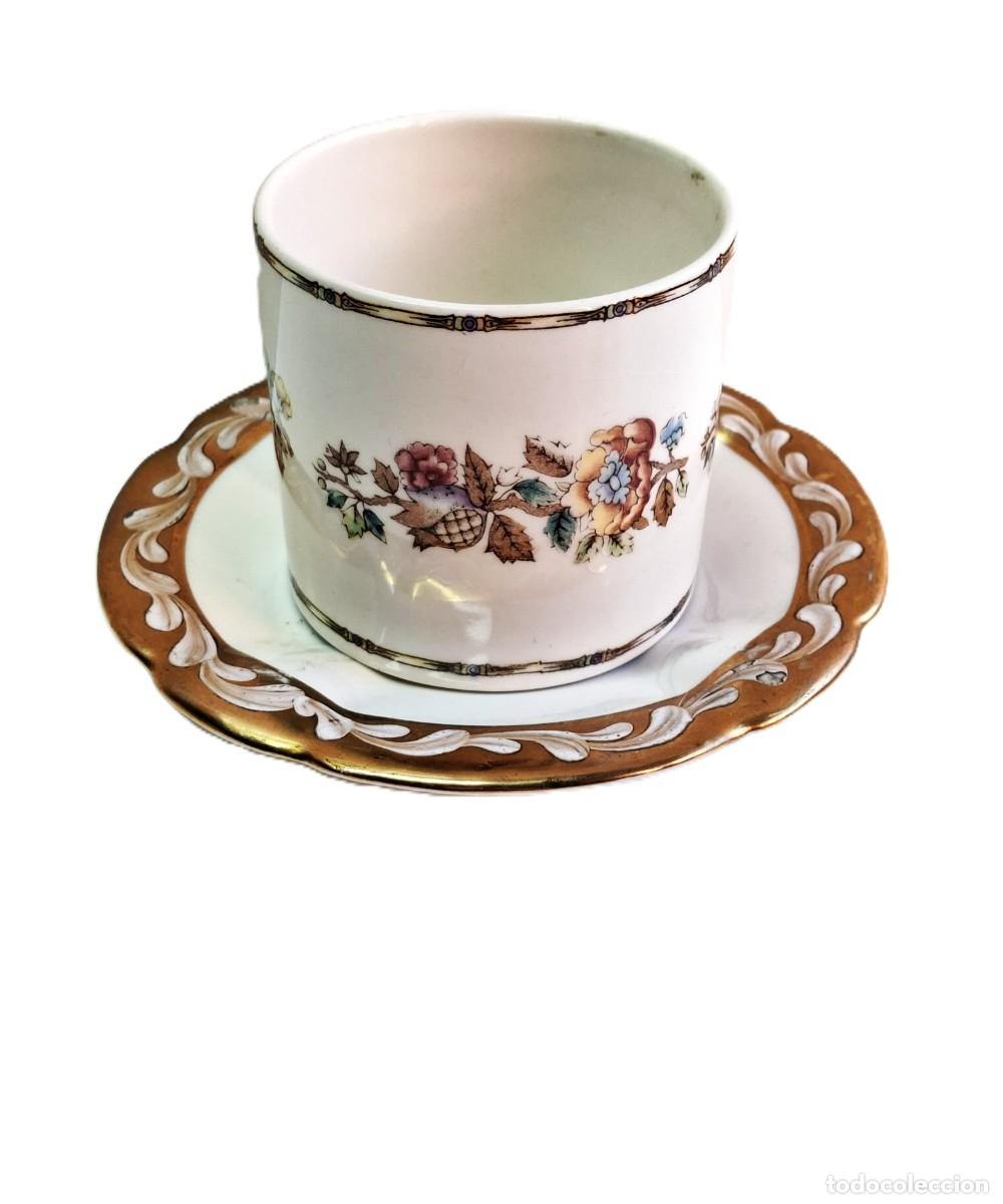 Vintage: TAZA Y PLATO DE PORCELANA SAN CLAUDIO