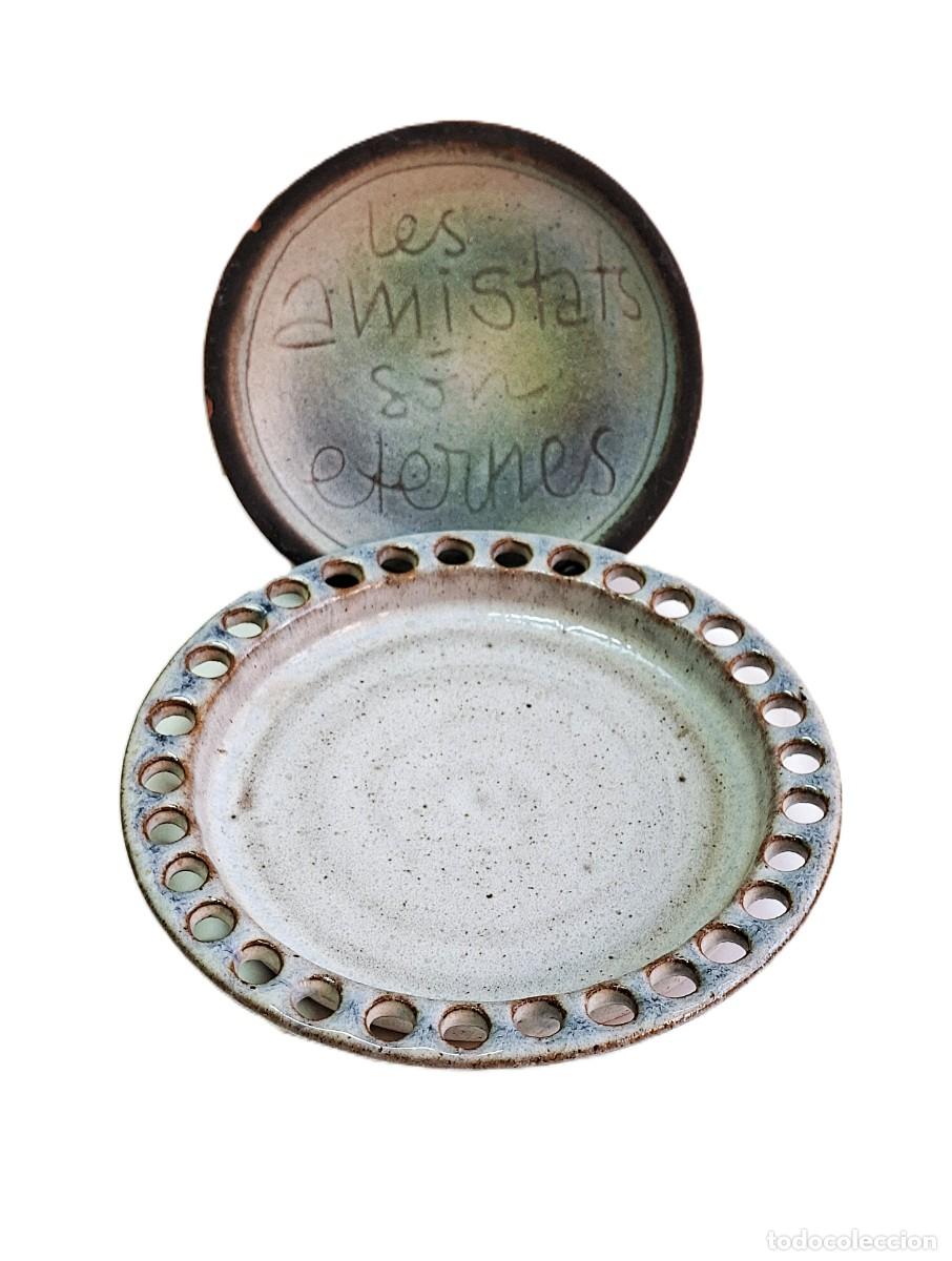 Vintage: 2 PLATOS DE CER&Aacute;MICA DE COLECCI&Oacute;N -PILLING POTTERY