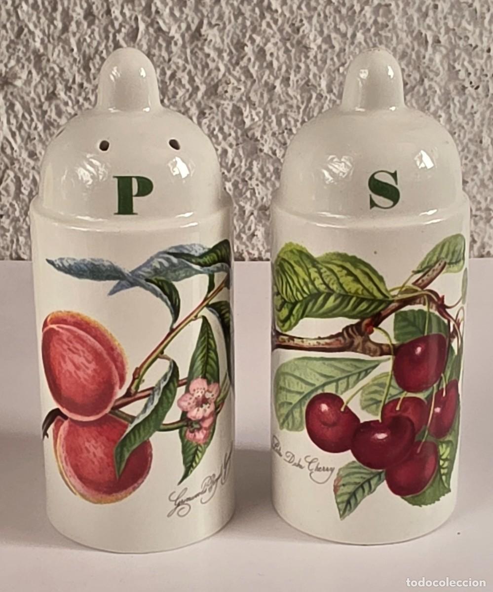 Vintage: Pareja Pimentero y Salero Portmeirion Pomona - Porcelana - Decoraci&oacute;n Cocina Mesa