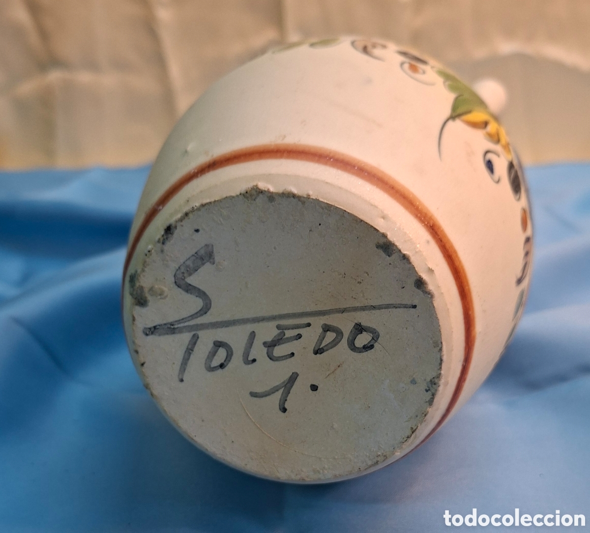 Vintage: Jarra de cer&aacute;mica artesanal de Toledo