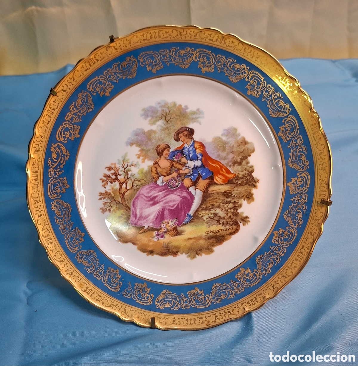 Vintage: Plato decorativo Limoges Ventura Porcelaine d&rsquo;Art