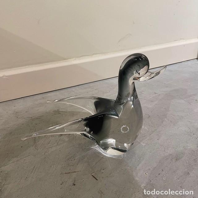 Vintage: Peque&ntilde;a escultura en forma de pato en vidrio de Murano, a&ntilde;os 60-70.