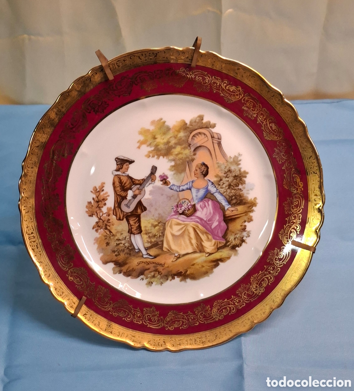 Vintage: Plato decorativo Limoges Ventura Porcelaine d&rsquo;Art
