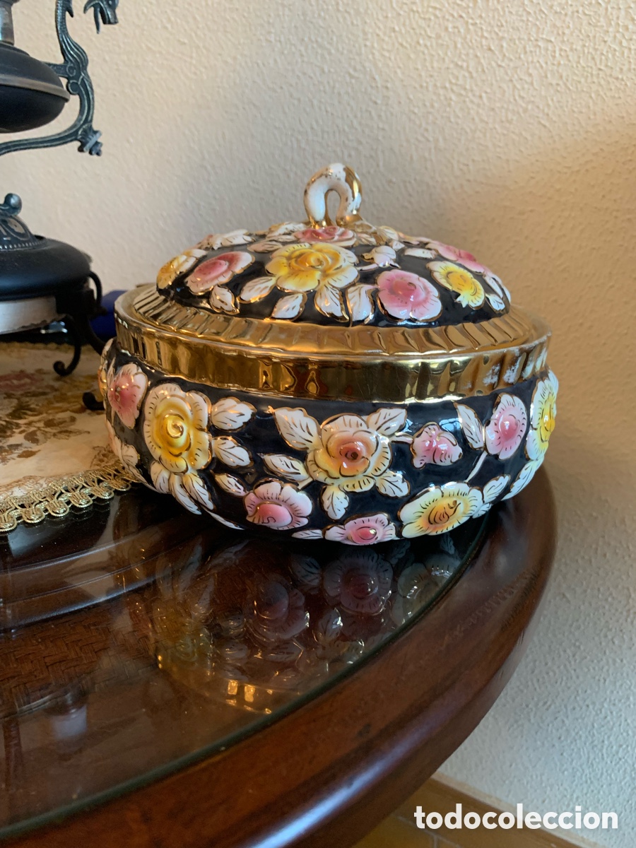 Vintage: Caja bombonera vintage de porcelana