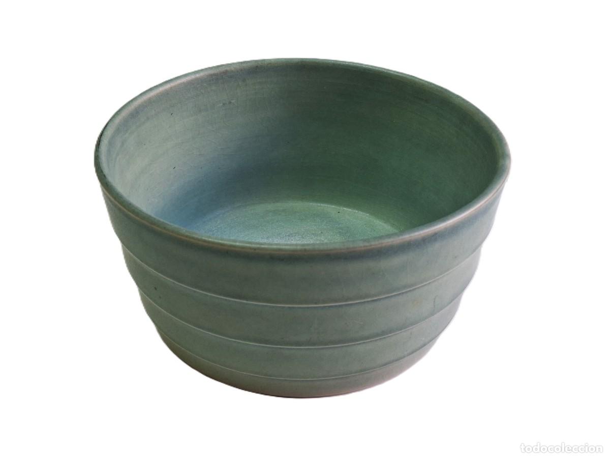 Vintage: Bol de cer&aacute;mica vintage Bauer Pottery Ringware Yade Green, 19,5 cm de di&aacute;metro x 9,5 cm de altura.