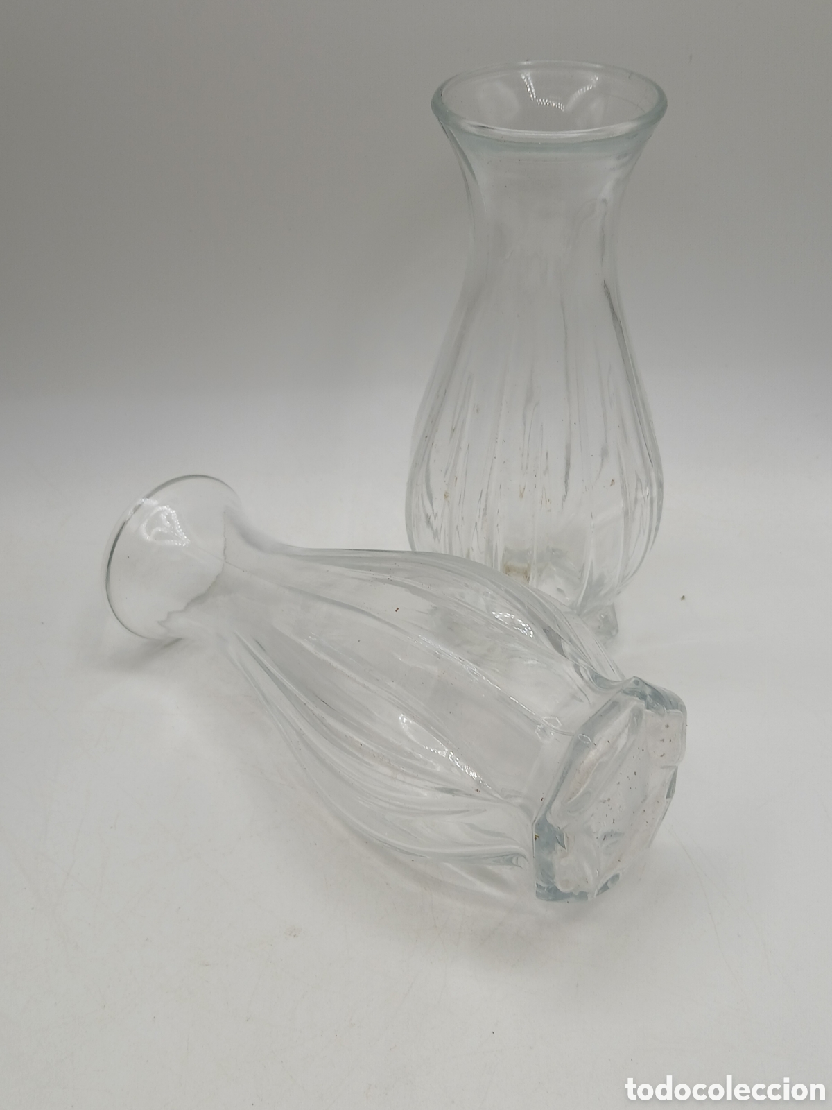 Vintage: Pareja violeteros cristal. Italy