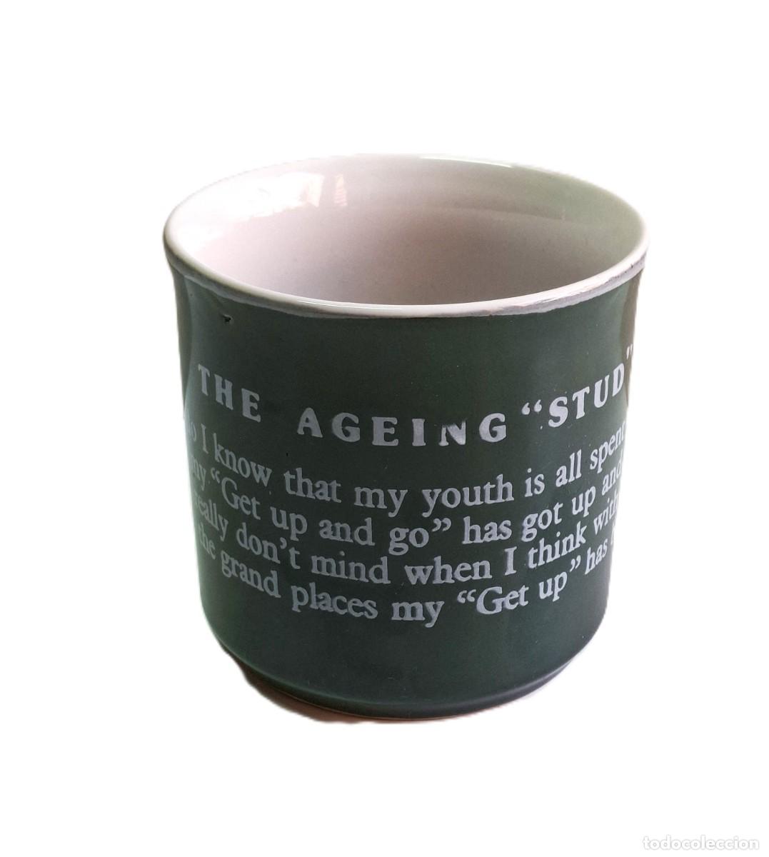 Vintage: TAZA DE CER&Aacute;MICA VINTAGE DE 10,5 CM DE ALTURA