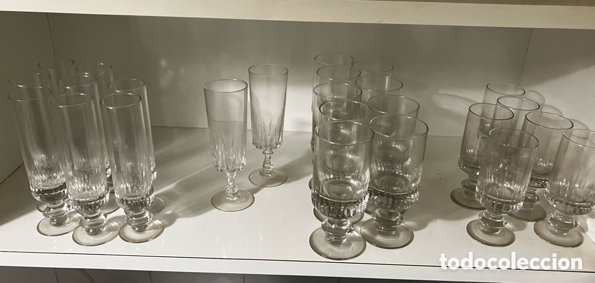 Vintage: Copas de cristal tallado