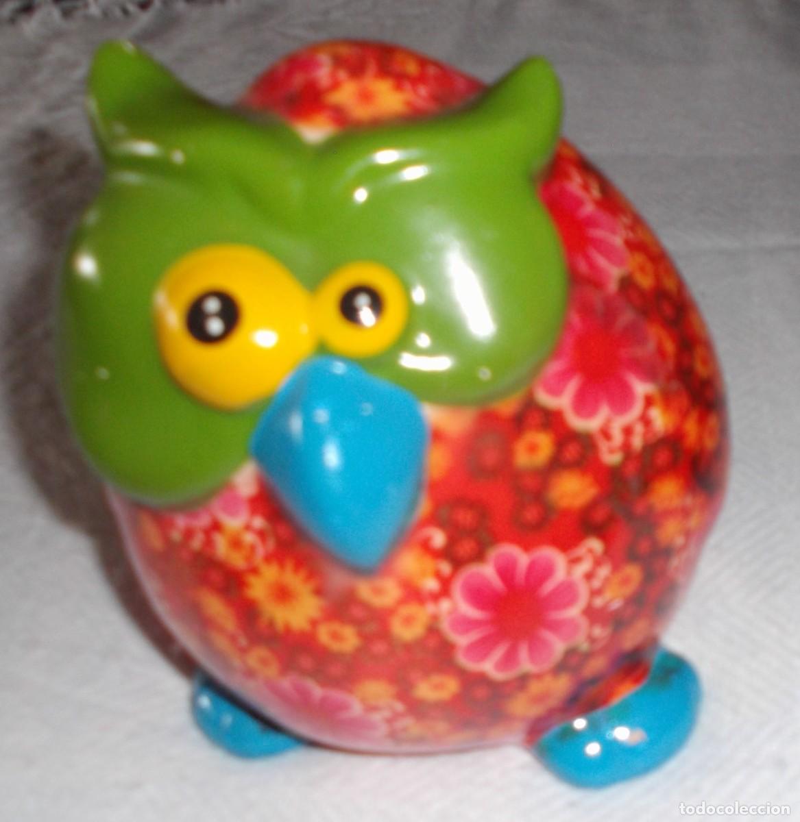 Vintage: hucha de ceramica en forma de buho