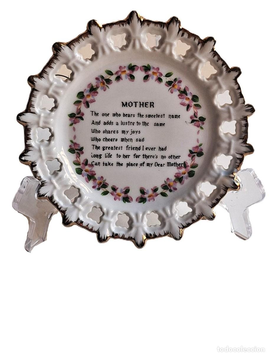 Vintage: PLACA DE PARED ORNAMENTAL DECORATIVA VINTAGE PARA MADRE 15 cm de di&aacute;metro