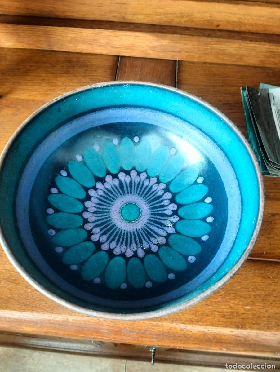 Vintage: Fuente de cer&aacute;mica porta deli, pintada a mano
