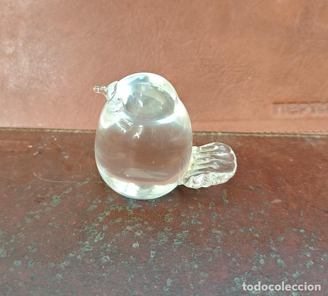Vintage: PEQUE&Ntilde;O PAJARO DE CRISTAL