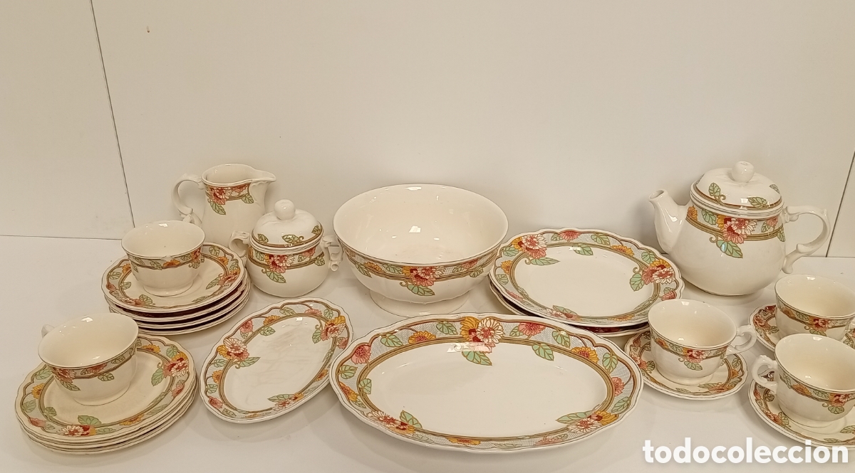 Vintage: VAJILLA EN PORCELANA ANTIGUA SAN CLAUDIO
