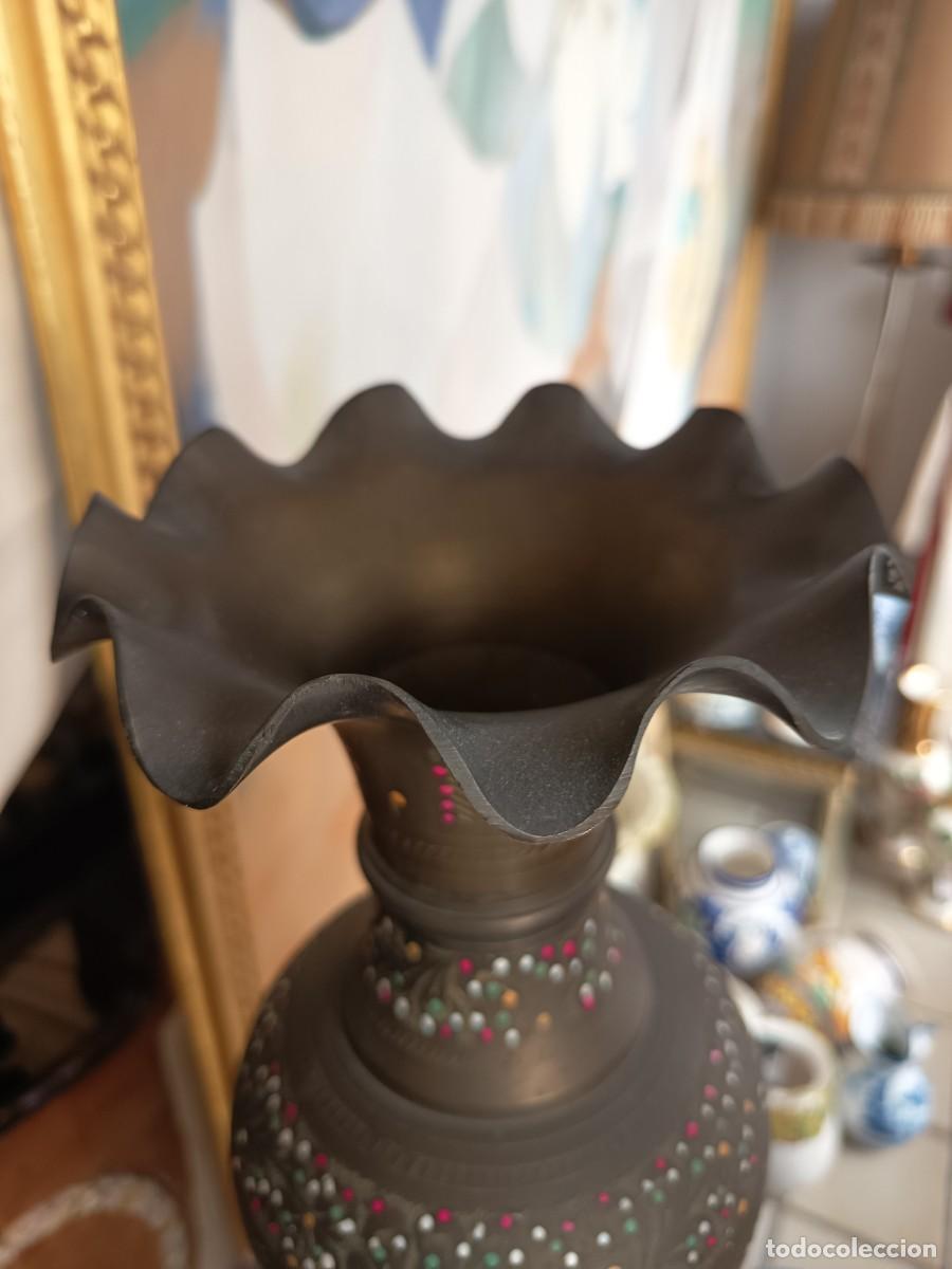 Vintage: &Aacute;nfora de lat&oacute;n 43 cm - Foto 5