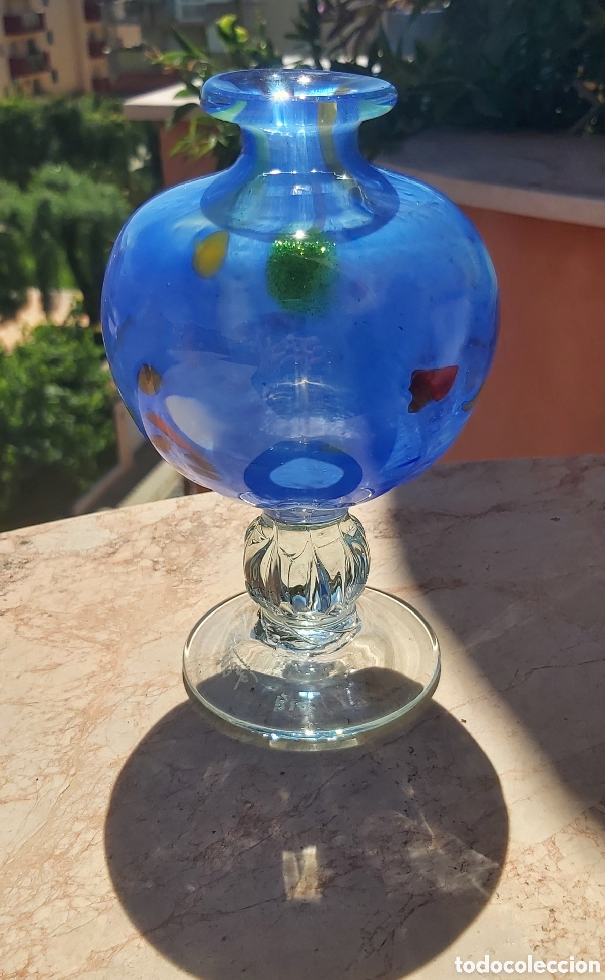 Vintage: Jarr&oacute;n Biot Cristal Soplado Vintage 15cm, Francia