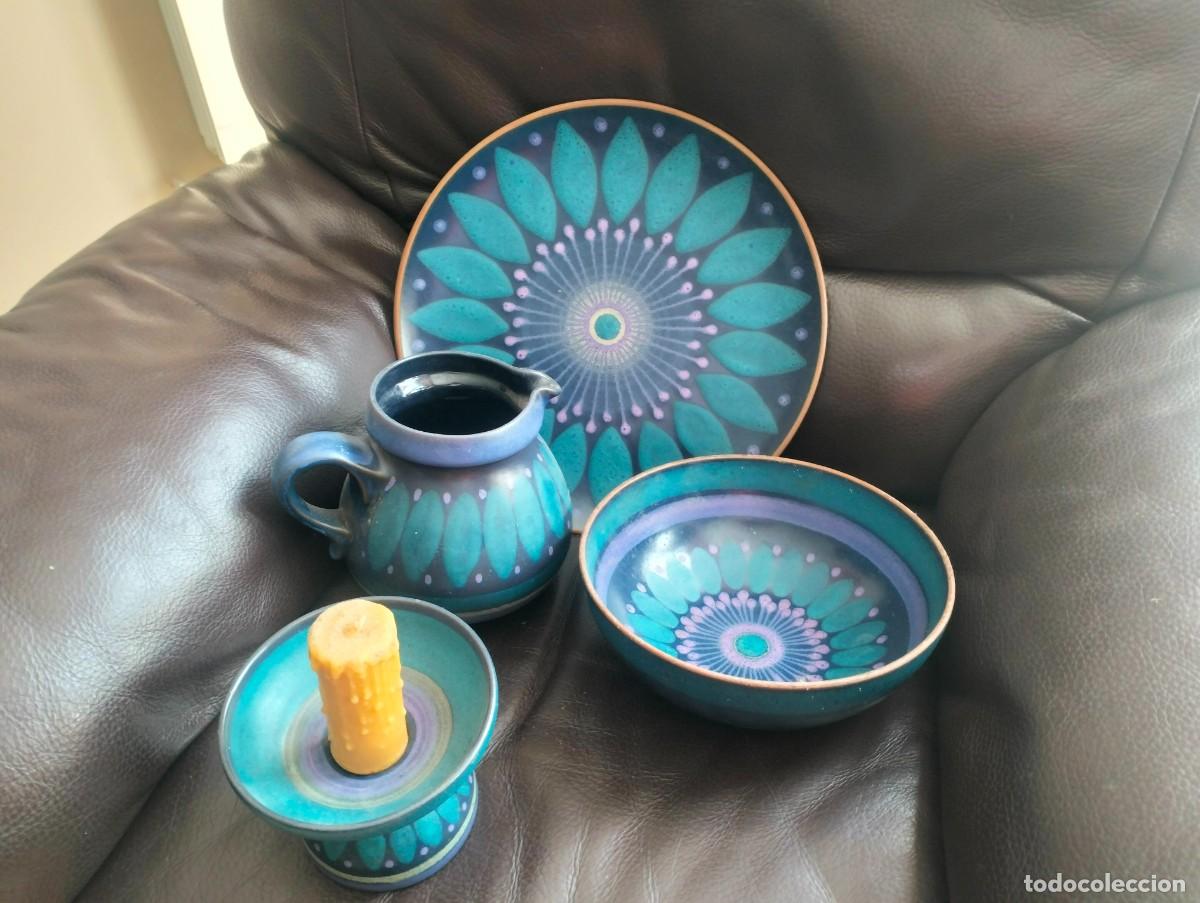 Vintage: Lote de cuatro piezas de porcelanas port celi. pintadas a mano. buen estado